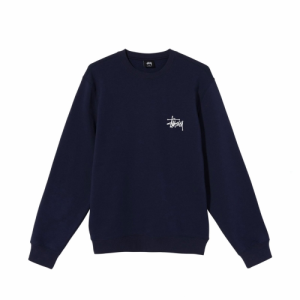 Stussy Basic Crew Navy