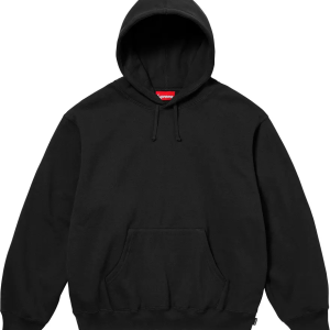 Supreme Satin Applique Hooded Sweatshirt Black