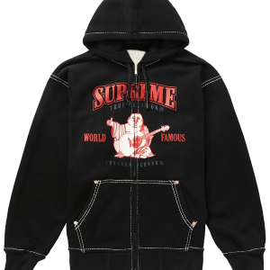 Supreme True Religion Zip Up Hooded Sweatshirt Black