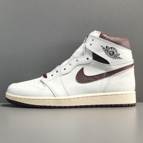 A Ma Maniere x Air Jordan 1 Retro High OG SP＂sail and Burgundy＂Retro Leisure Basketball Shoes