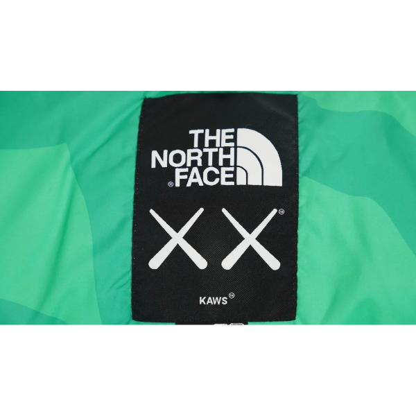 The North Face Splicing White And XX Green Down Jacket - Image 6