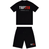 Trapstar Chenille Decoded Short Set Black/Red