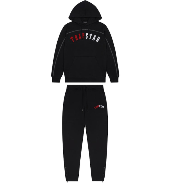 Trapstar Irongate Arch Chenille Hoodie Tracksuit Infrared Edition