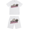 Trapstar Shooters Chenille Short Set White/Pink