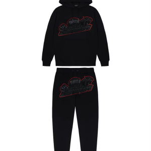 Trapstar Shooters Hoodie Tracksuit Black/Red