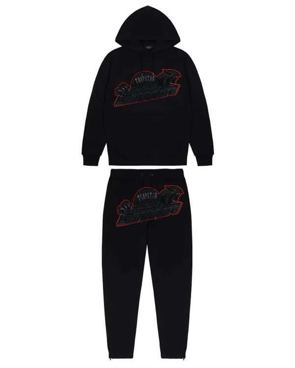 Trapstar Shooters Hoodie Tracksuit Black/Red