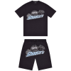 Trapstar Shooters Short Set Black/Blue