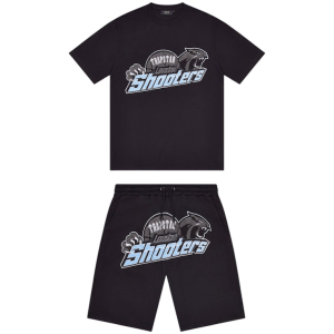 Trapstar Shooters Short Set Black/Blue
