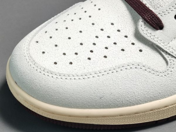A Ma Maniere x Air Jordan 1 Retro High OG SP＂sail and Burgundy＂Retro Leisure Basketball Shoes - Image 10