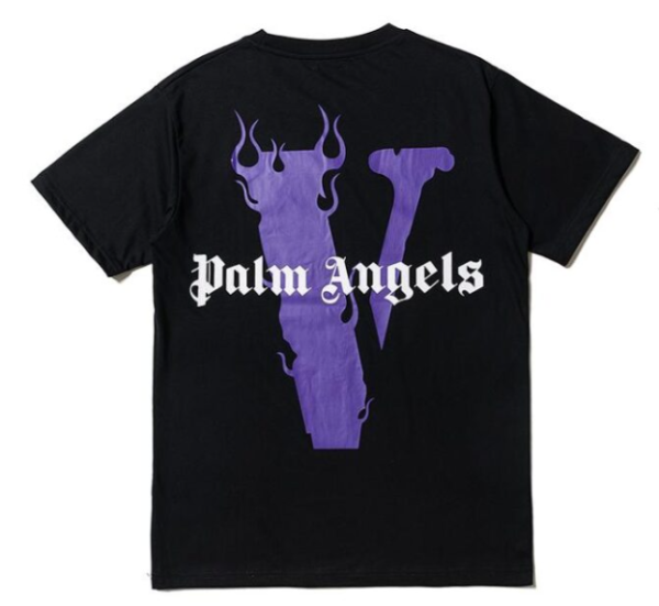 Vlone x Palm Angels T-Shirt Purple/Black - Image 2