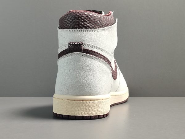 A Ma Maniere x Air Jordan 1 Retro High OG SP＂sail and Burgundy＂Retro Leisure Basketball Shoes - Image 5