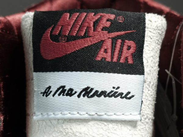 A Ma Maniere x Air Jordan 1 Retro High OG SP＂sail and Burgundy＂Retro Leisure Basketball Shoes - Image 11
